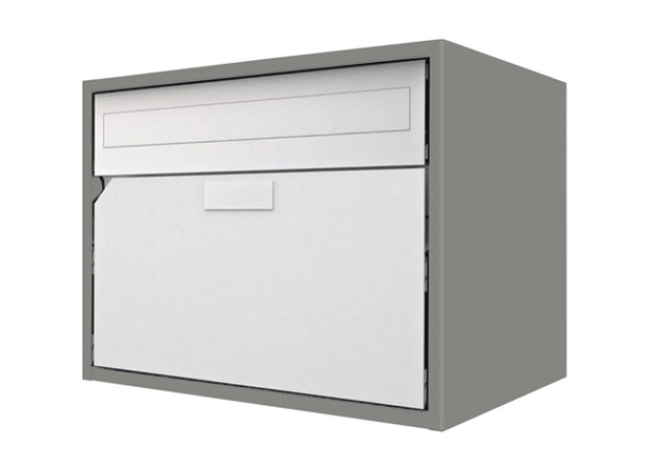 Briefkasten Huber Aluminium 300/400 Graualuminium RAL 9007